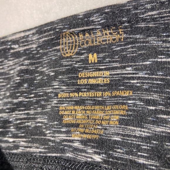 Balance Collection Leggings. Black & Gray Multi. Open Detail on Legs. Medium - Picture 4 of 9